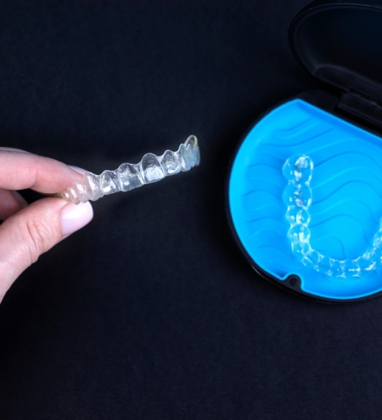 Invisalign trays and storage case