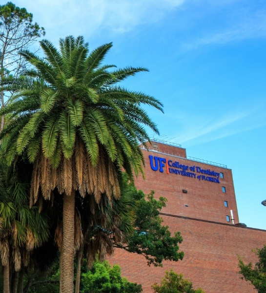 Outside view of dental school building