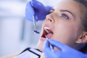 woman in dental chair