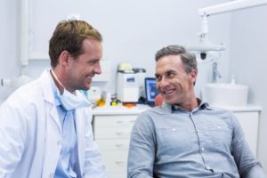 patient asking dentist questions in naples