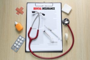 dental insurance form on table