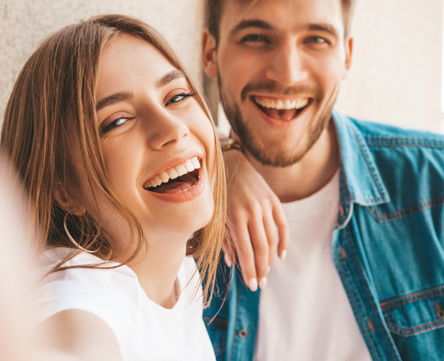 Smiling couple
